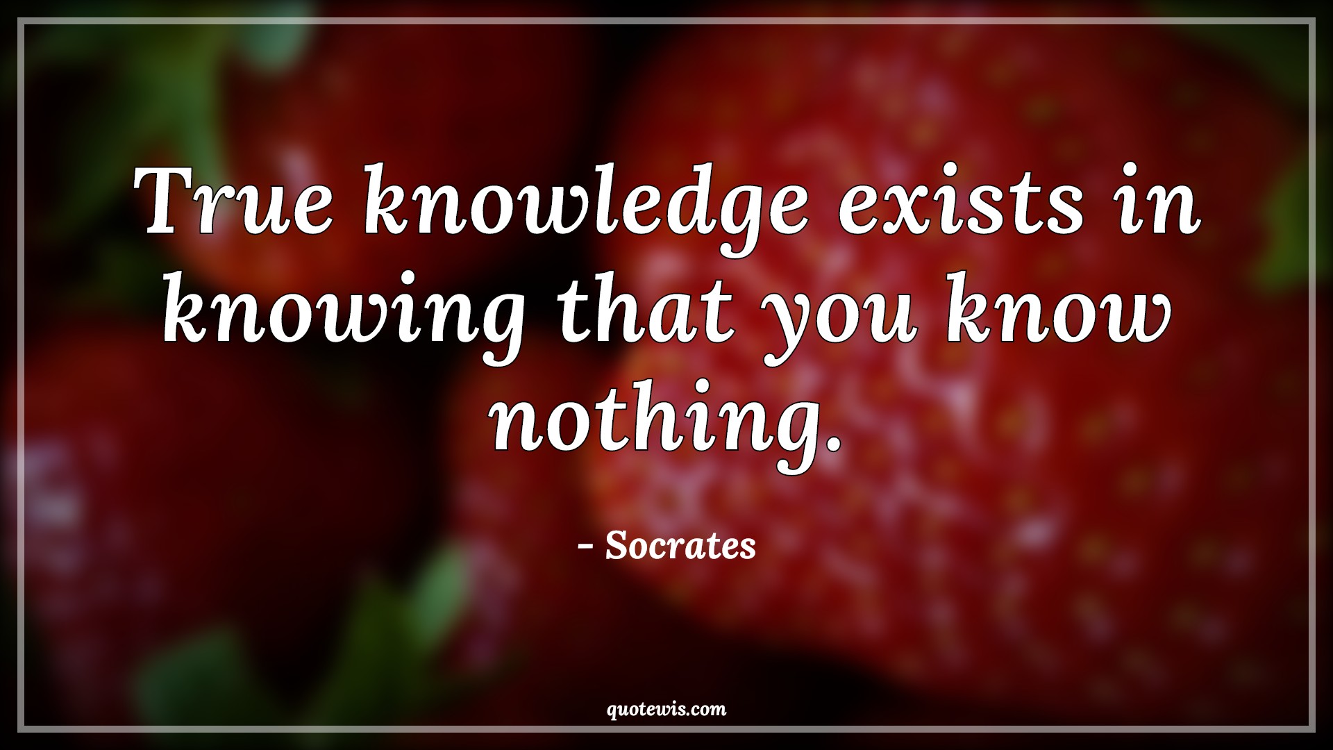 True knowledge exists in knowing that you know nothing. True knowledge exists in knowing that you know nothing.