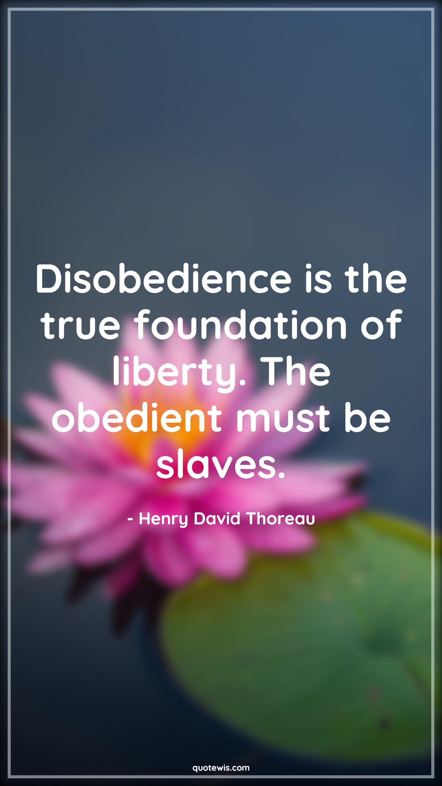 Disobedience is the true foundation of liberty. The obedient must be slaves. - Henry David Thoreau Quotes | Disobedience is the true foundation of liberty. The obedient must be slaves. - Henry David Thoreau Quotes |