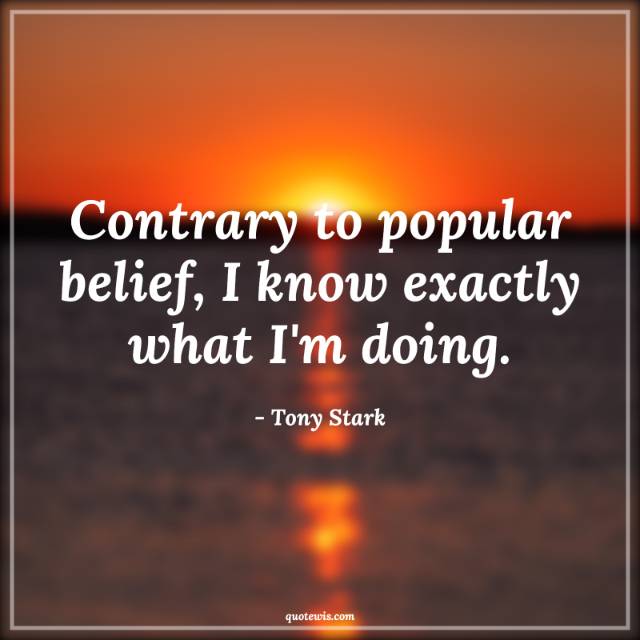 Contrary to popular belief, I know exactly what I'm doing. Contrary to popular belief, I know exactly what I'm doing.