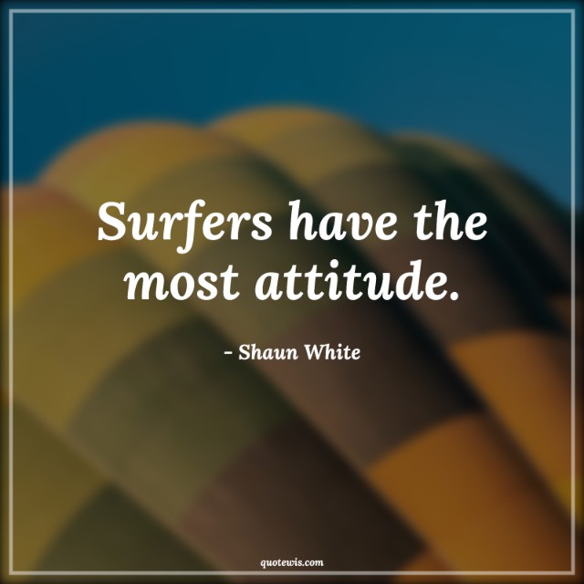 Surfers have the most attitude. Surfers have the most attitude.