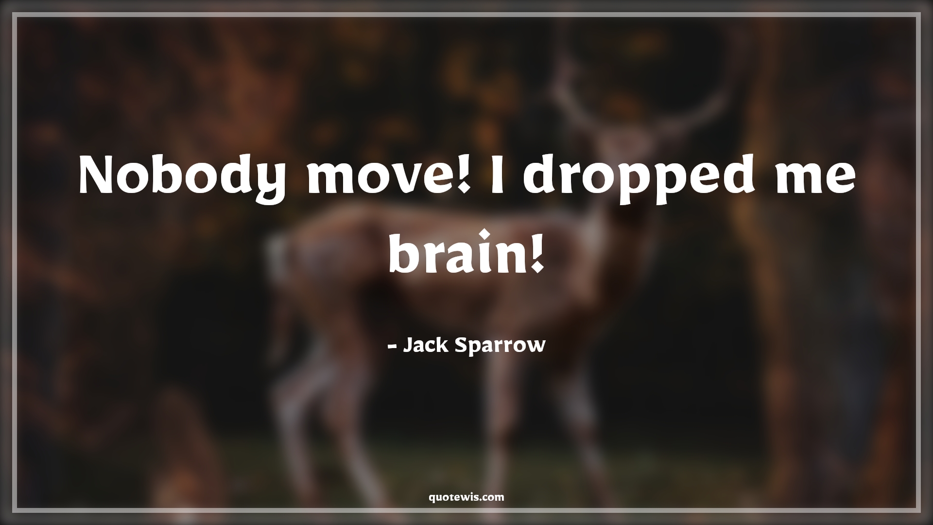 Nobody move! I dropped me brain! - Jack Sparrow Quotes |  Movie Quotes, Pirates of the caribbean Quotes,