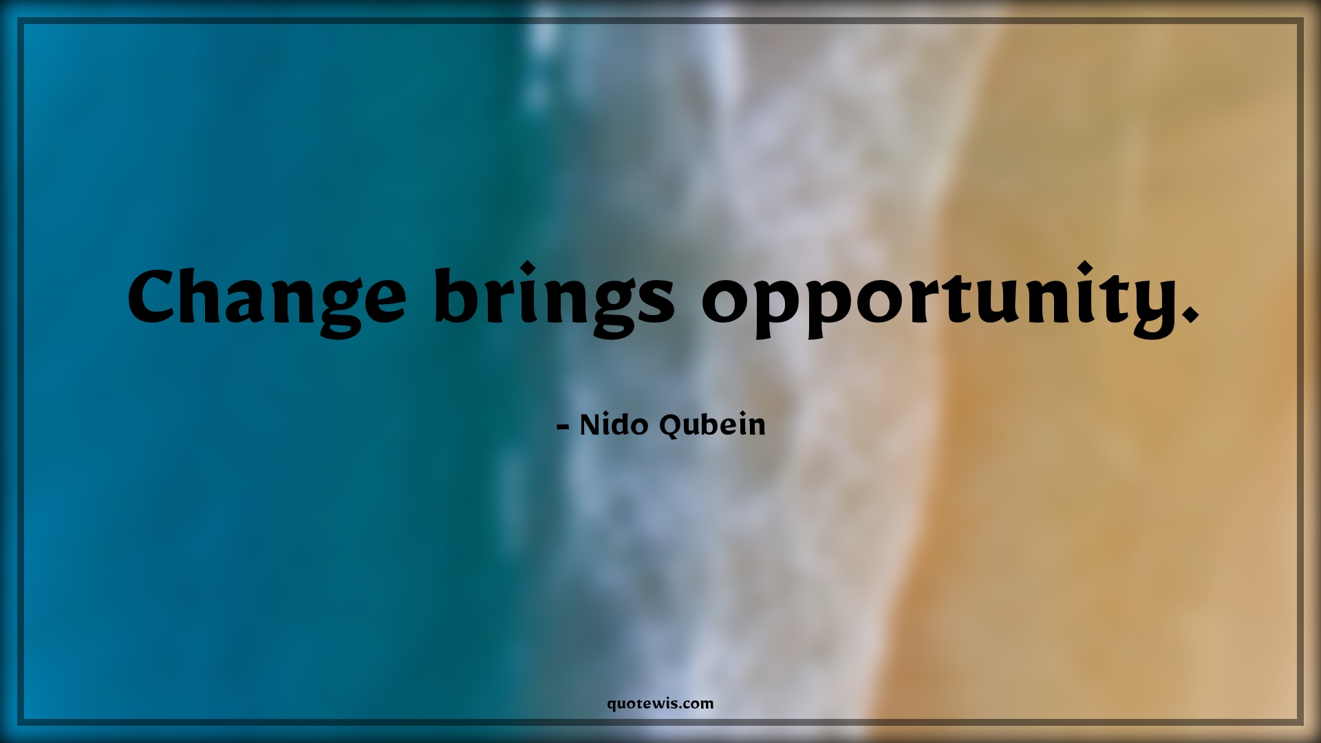 Change brings opportunity. - Nido Qubein Quotes |  Change Quotes,