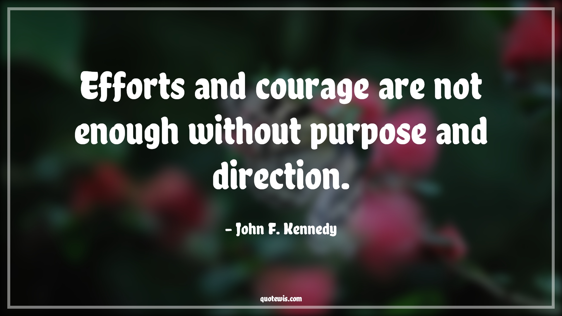Efforts and courage are not enough without purpose and direction. - John F. Kennedy Quotes |  Courage Quotes,