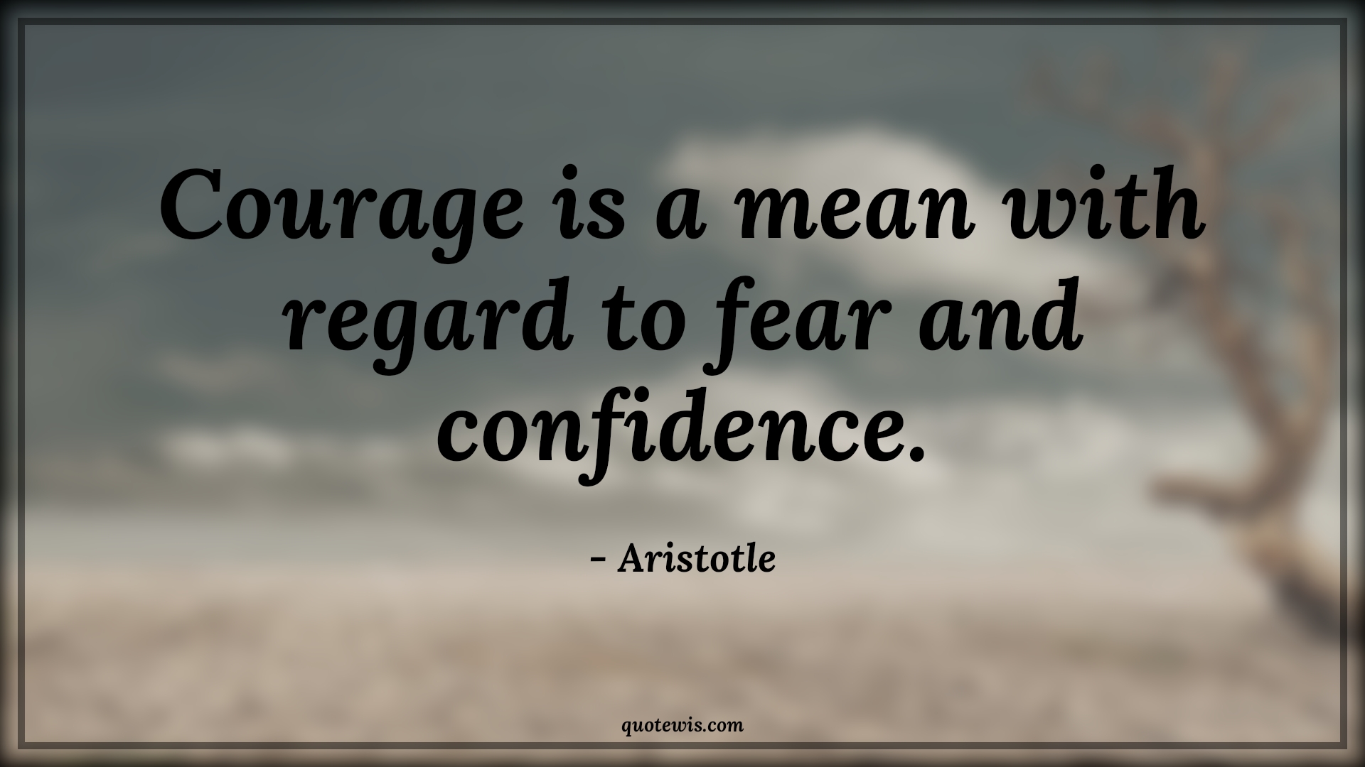 Courage is a mean with regard to fear and confidence. - Aristotle Quotes |  Courage Quotes,