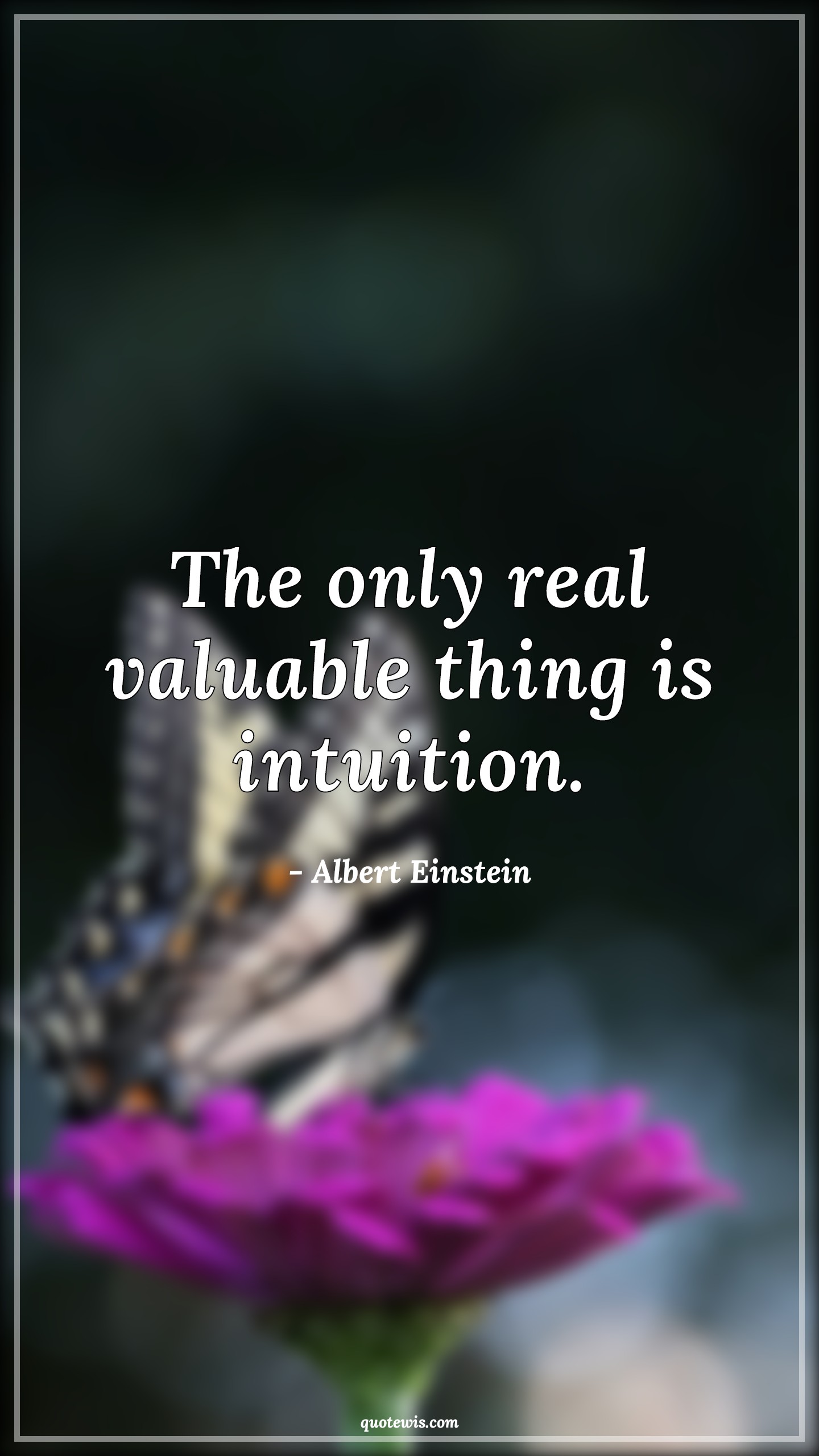 The only real valuable thing is intuition. - Albert Einstein Quotes | 