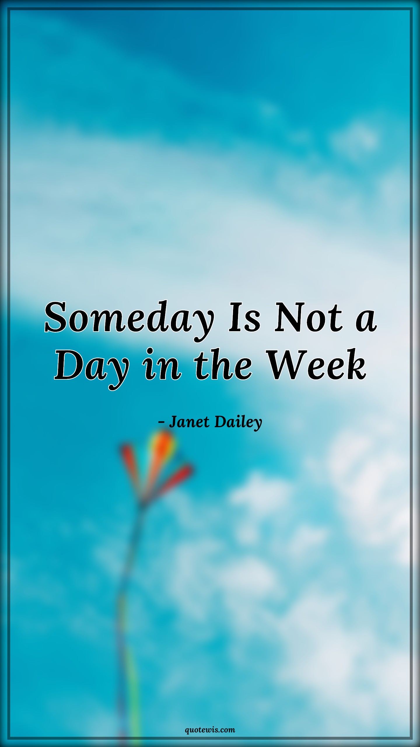 Someday Is Not a Day in the Week - Janet Dailey Quotes | 