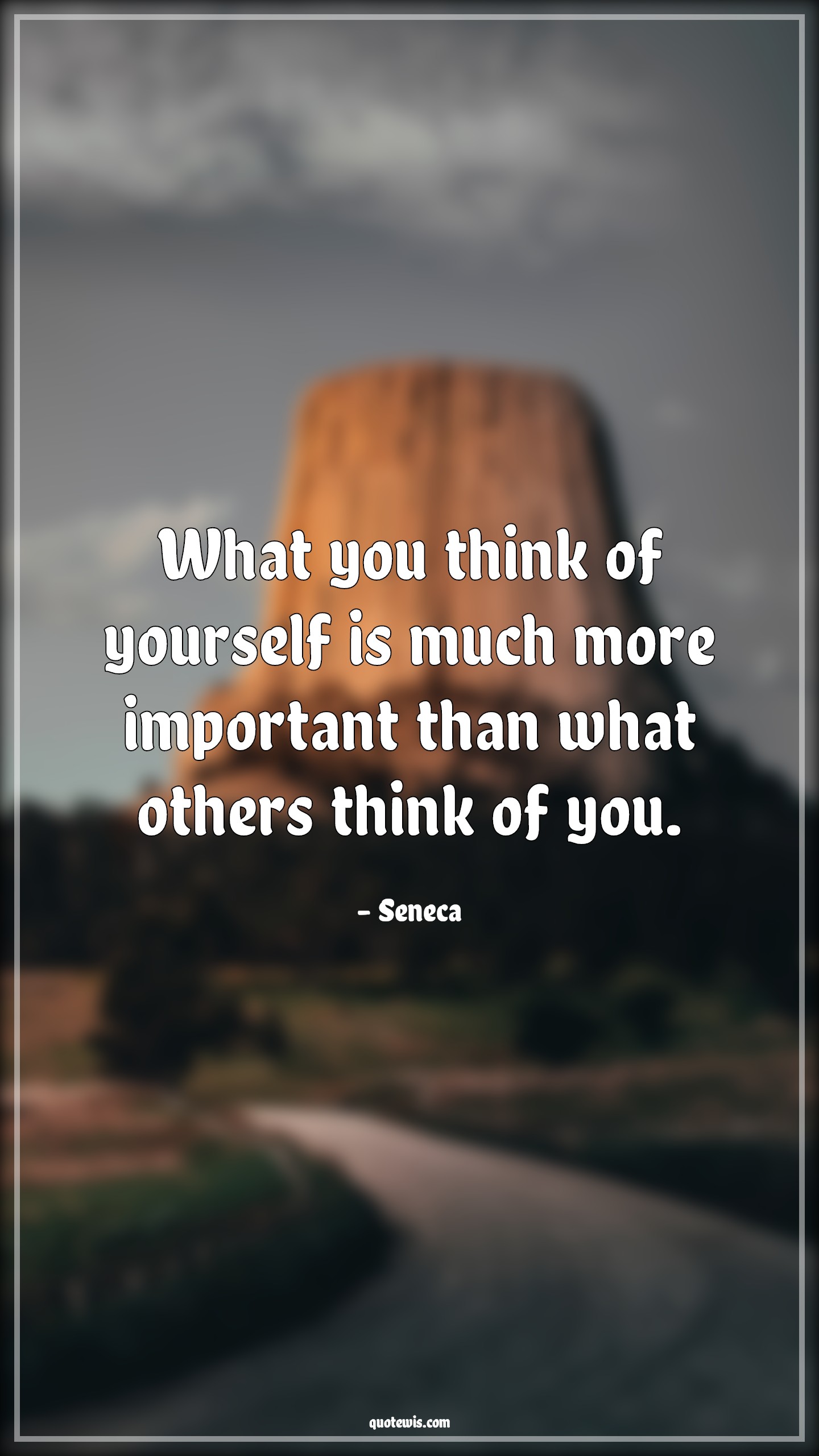 What you think of yourself is much more important than what others think of you. - Seneca Quotes | 