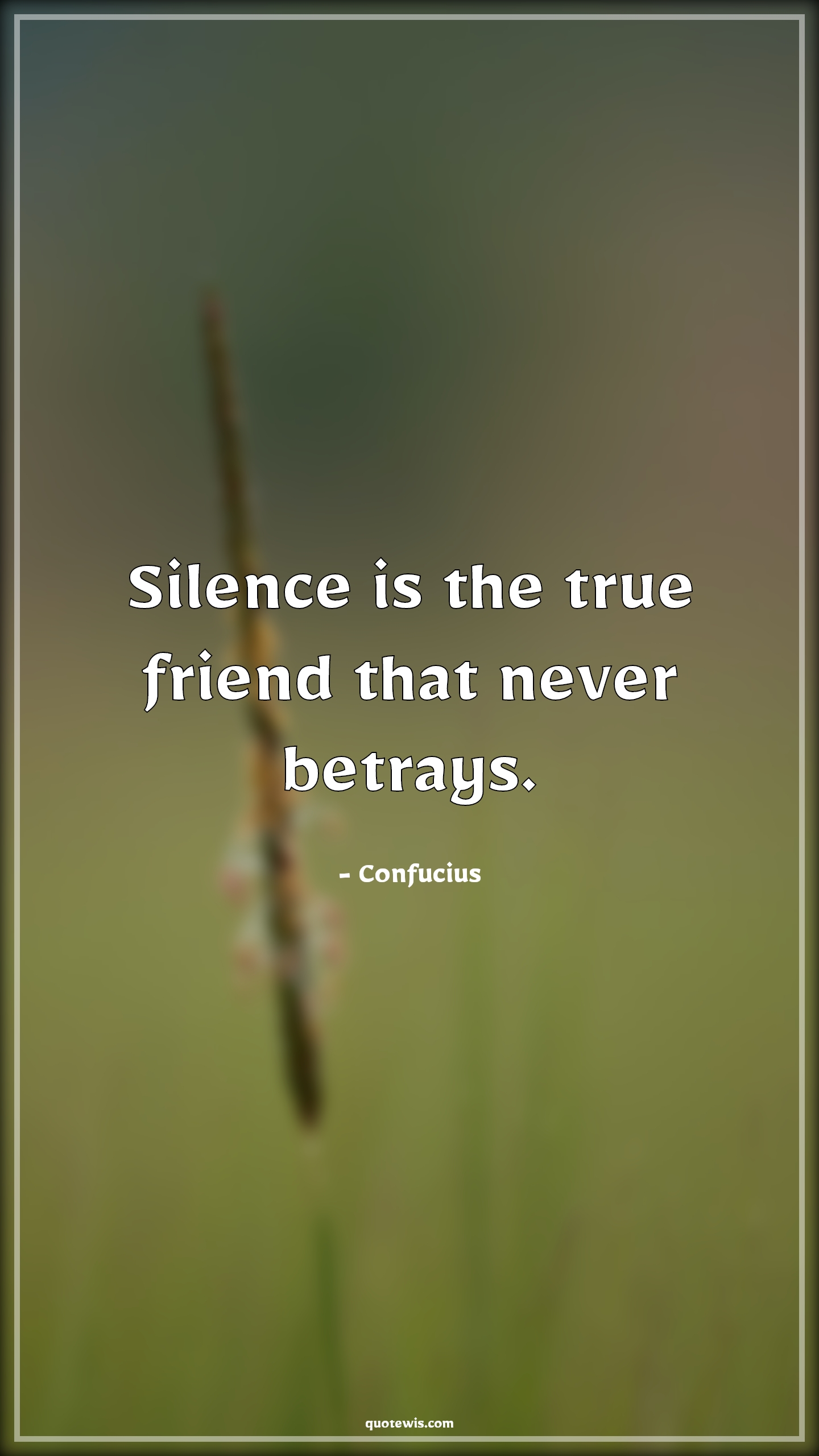 Silence is the true friend that never betrays. - Confucius Quotes |  Silence Quotes, Short Quotes, Short life Quotes, Betrayal Quotes, Friend Quotes, True friend Quotes,