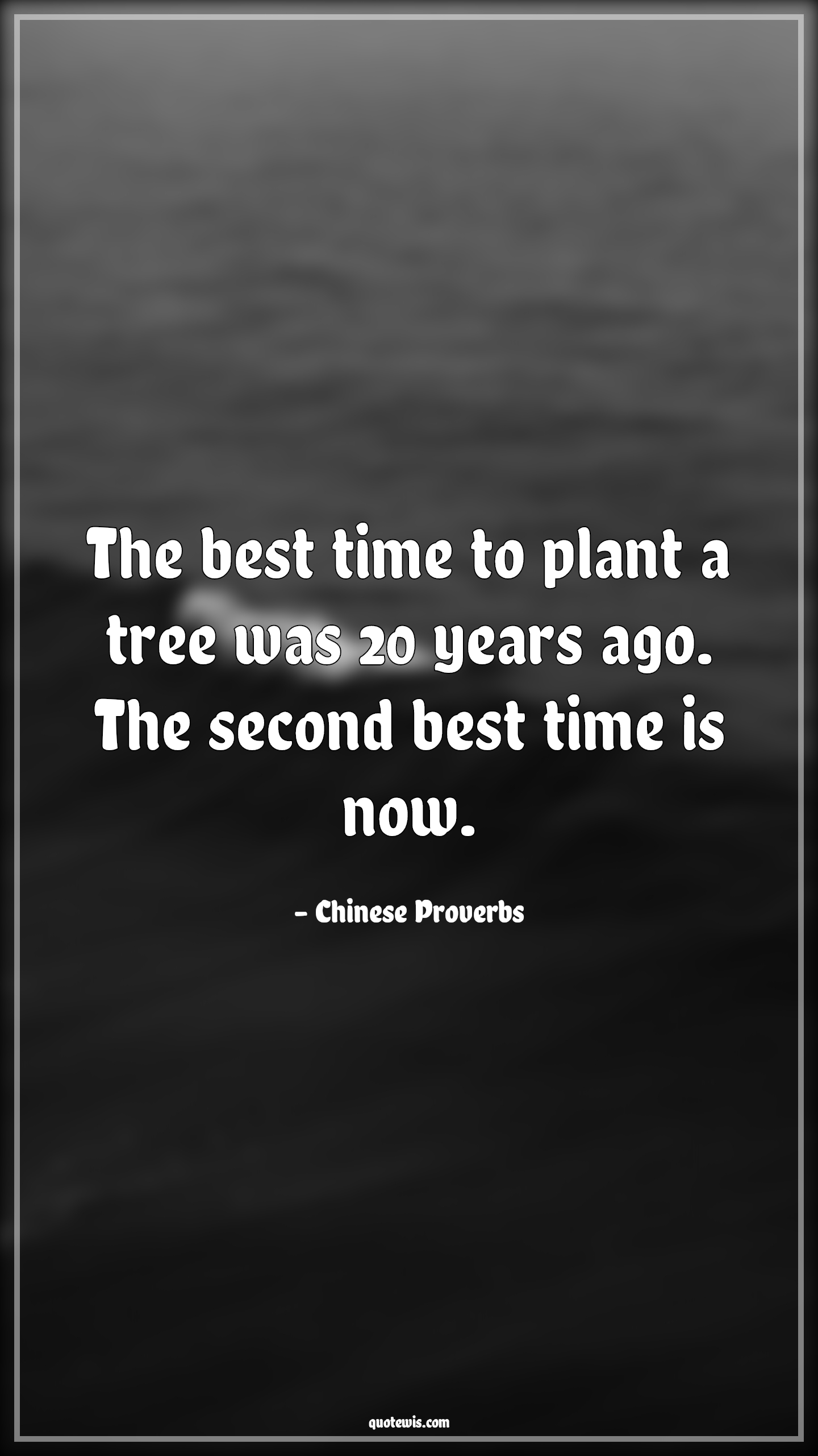 The best time to plant a tree was 20 years ago. The second best time is now. - Chinese Proverbs Quotes | 
