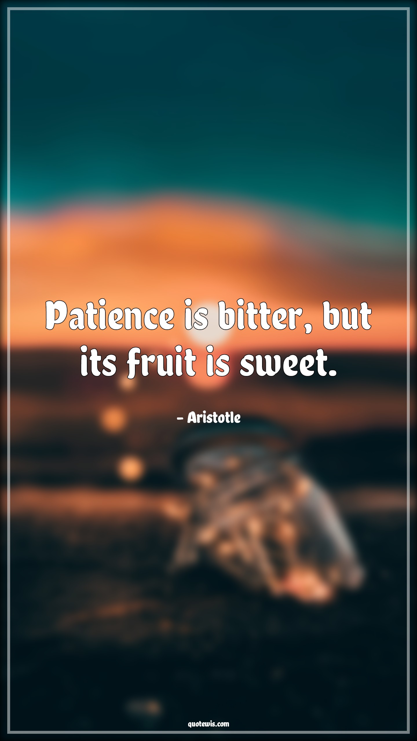 Patience is bitter, but its fruit is sweet. - Aristotle Quotes |  Patience Quotes, Bitterness Quotes,