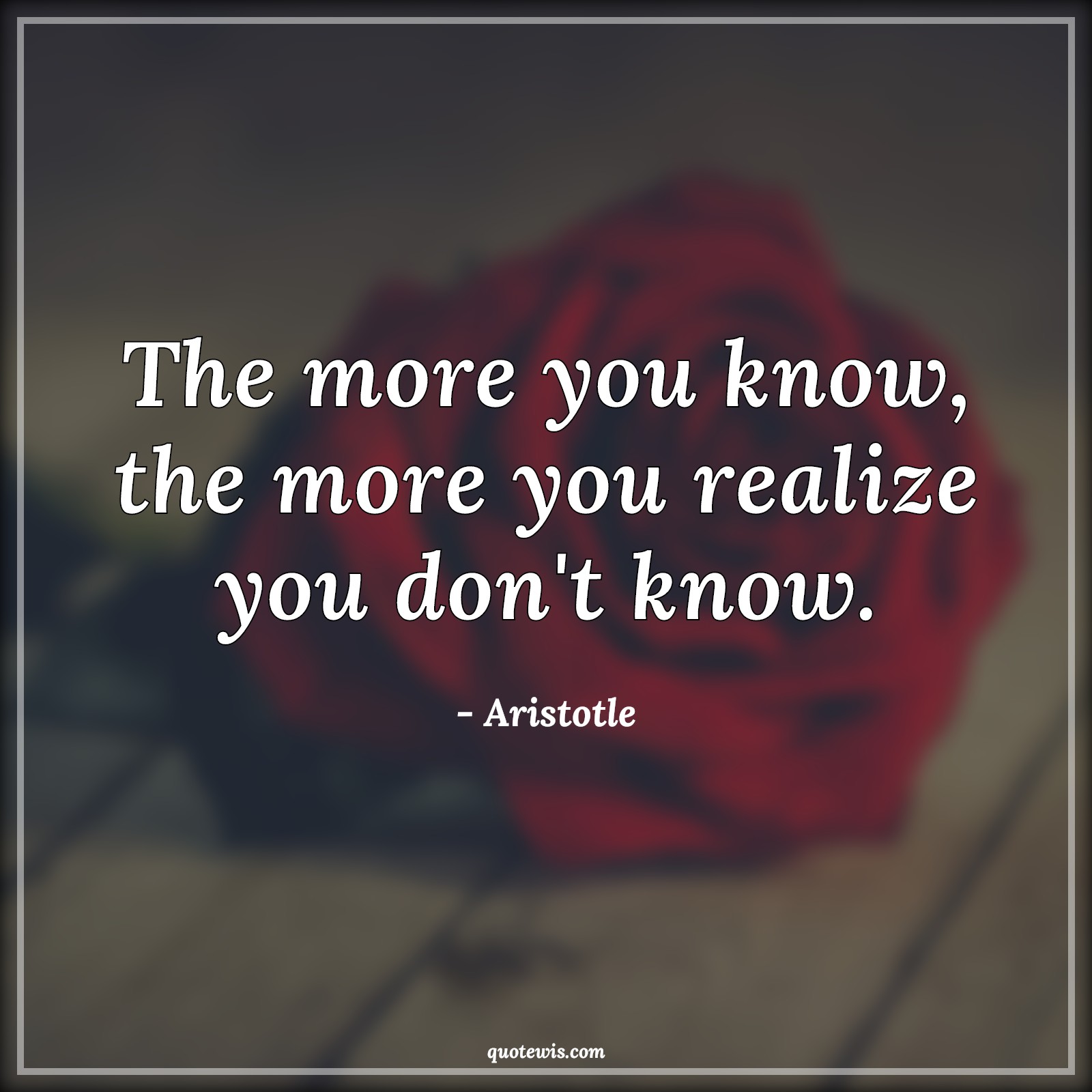 The more you know, the more you realize you don't know. - Aristotle Quotes |  Knowledge vs wisdom Quotes, Realization Quotes, Knowing Quotes, Don't know Quotes, Wisdom Quotes, Philosophy Quotes, Learning Quotes,