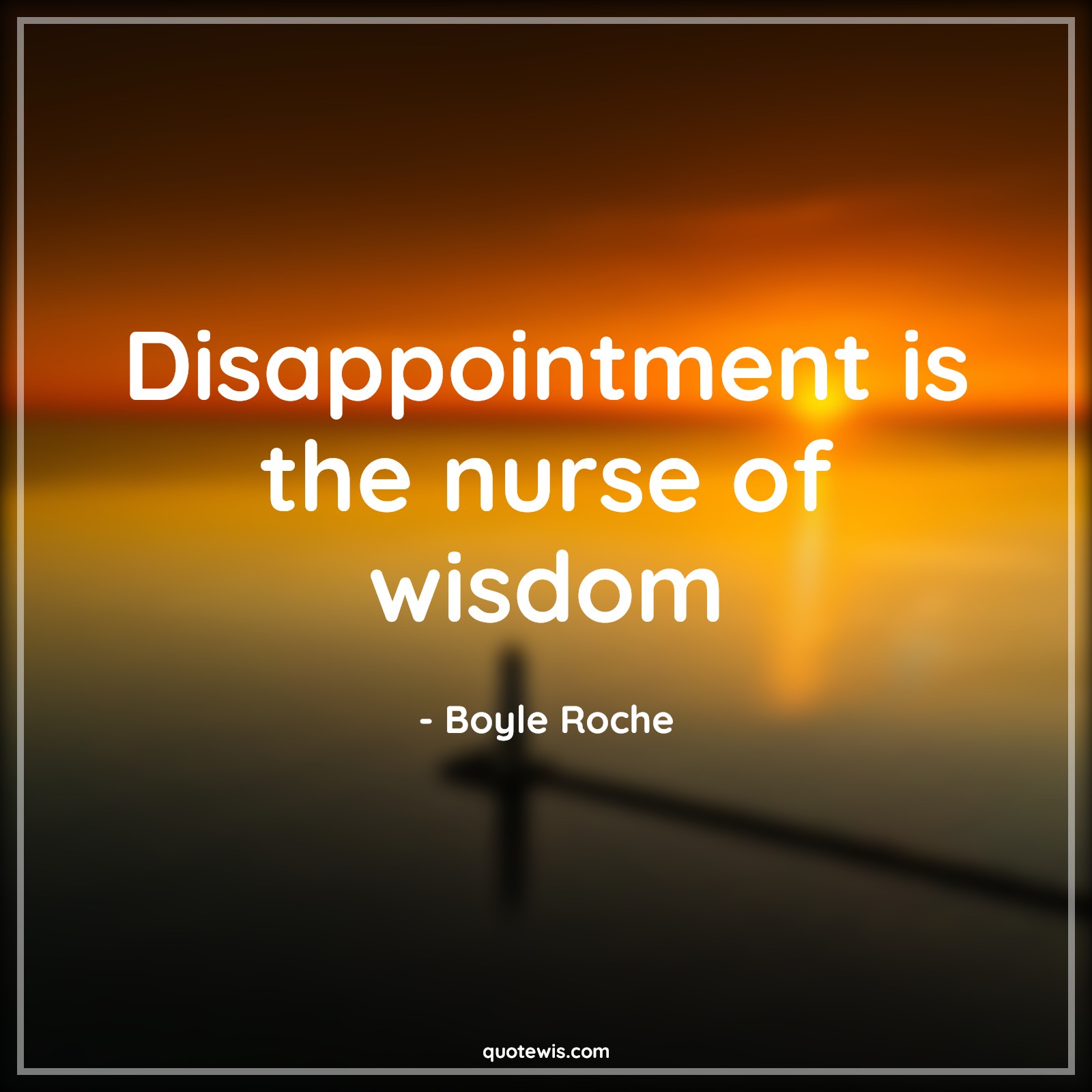 Disappointment is the nurse of wisdom - Boyle Roche Quotes | 